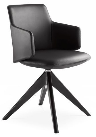 Levně LD SEATING - Designová židle MELODY MEETING 360, FW s dřevěnou podnoží