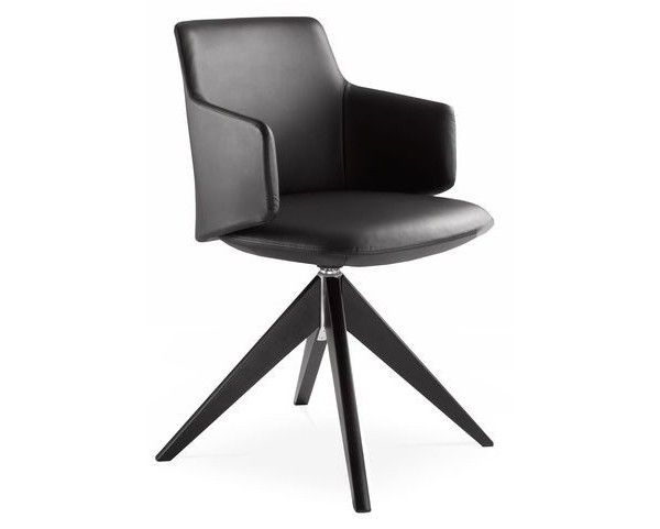 Dizajnová stolička MELODY MEETING 360, FW s drevenou podnožou