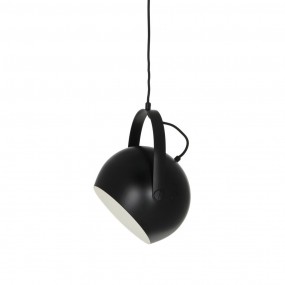 Závěsná lampa Ball s úchytkou, 19 cm, matná černá