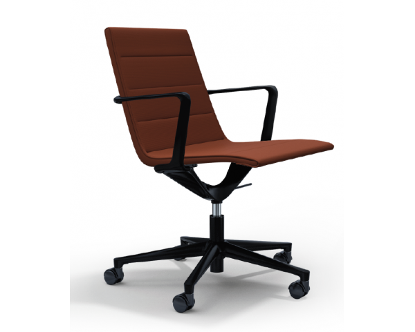 VALEA ELLE chair with low backrest and armrests