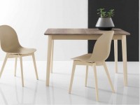 Židle Academy, plast, dřevěná podnož - 2