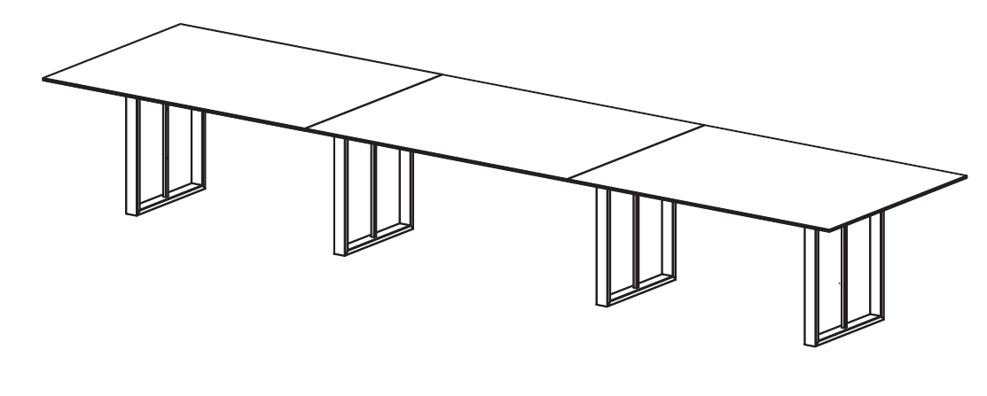 Levně FREZZA - Jednací stůl VELVET 420, 480x120 cm - dýha