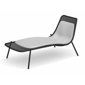 Lounger ROUND with upholstered seat cushion