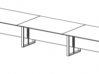 Jednací stůl VELVET 420, 480x120 cm - dýha - 3