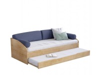 Pohovka a posteľ v jednom 90x200 cm dub - 3