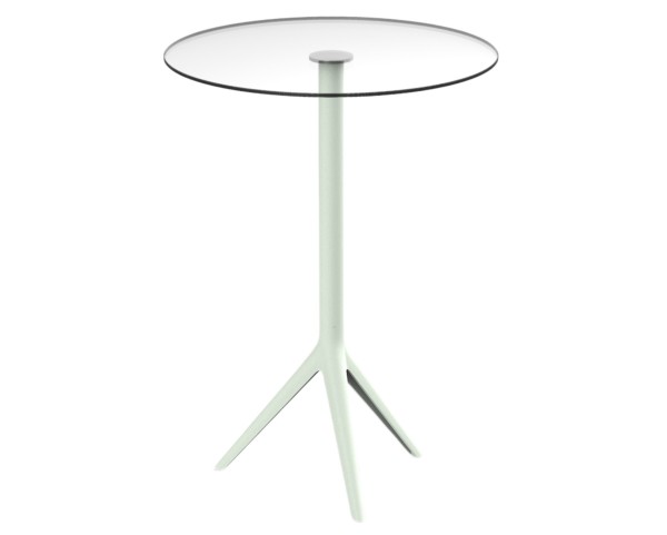 Barový stůl MARI-SOL, skleněná deska - různé velikosti (tříramenná podnož)