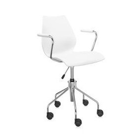 Maui Office Chair with armrests, white