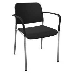 Chair ZOO 502H upholstered seat, plastic backrest