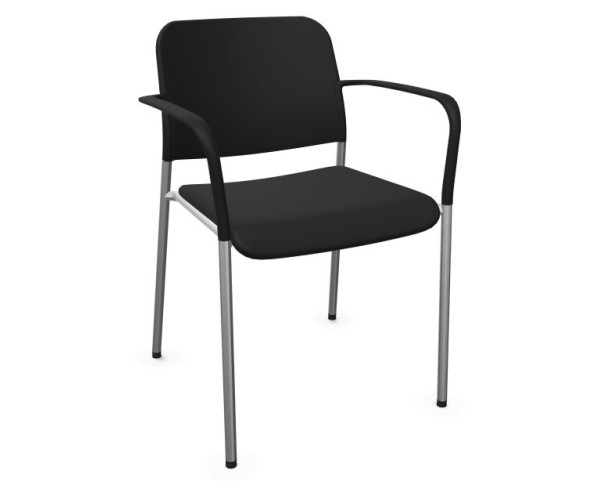 Židle ZOO 502H čalouněný sedák, plastový opěrák
