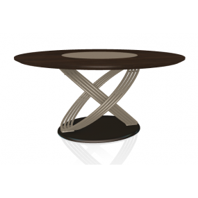 Round table Fusion with built-in turntable, Ø 150/180 cm