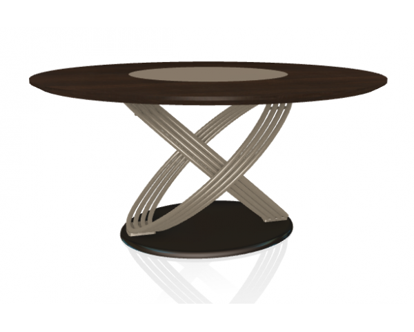 Round table Fusion with built-in turntable, Ø 150/180 cm