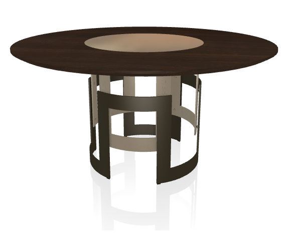 Stôl Imperial so zabudovanou otočnou táckou, Ø 150/180 cm