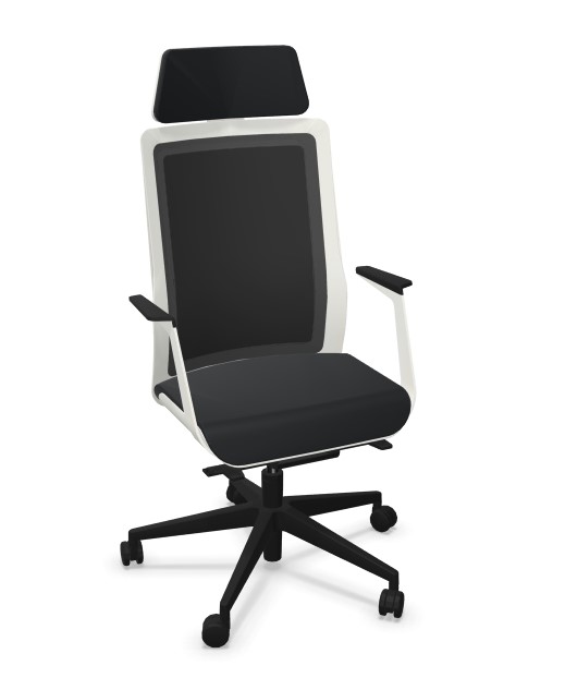 Levně WIESNER HAGER - Kancelářská židle POI 5434 - s opěrkou hlavy a konferenčními područkami