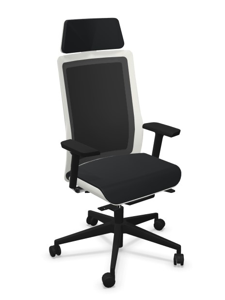Levně WIESNER HAGER - Kancelářská židle POI 5435 - s opěrkou hlavy a multifunkčními područkami