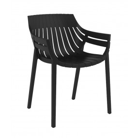 SPRITZ armchair with armrests - black