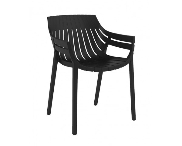 SPRITZ armchair with armrests - black