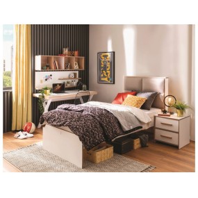 Studentská postel s čalouněným čelem 100x200 cm Modera