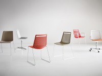 Židle AKAMI BL, šedá/dřevo - 2