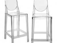Barová stolička One More vysoká, transparentná - 3