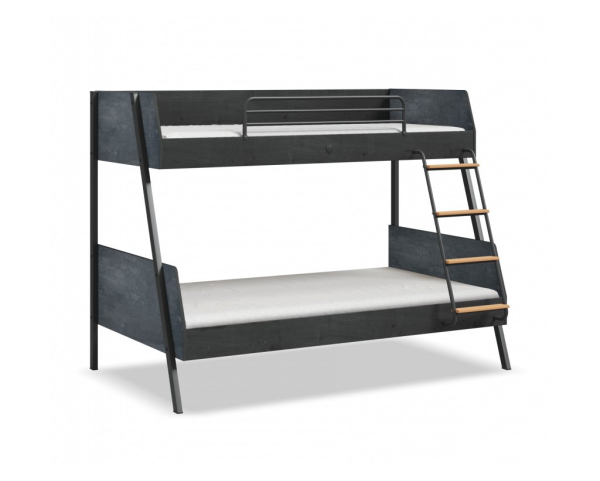 Studentská patrová postel 90x200-120x200 cm DARK METAL