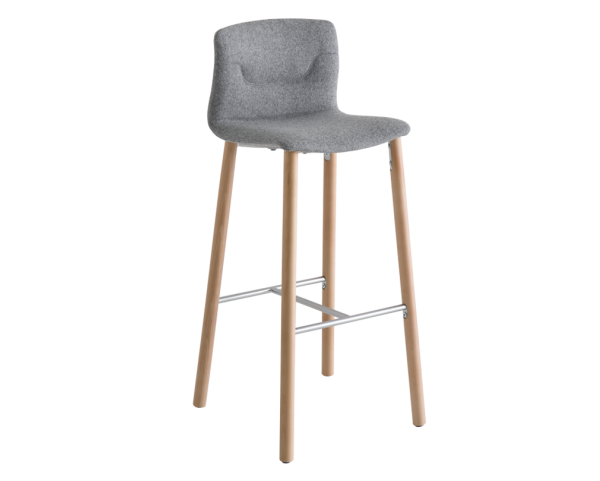 Bar stool SLOT 68 BL upholstered, low