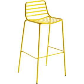 Barová stolička LINK - vysoká, žltá