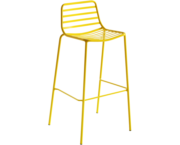 Barová stolička LINK - vysoká, žltá