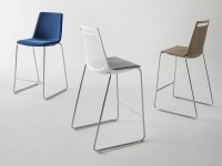 AKAMI ST low bar stool, grey/chrome - 2