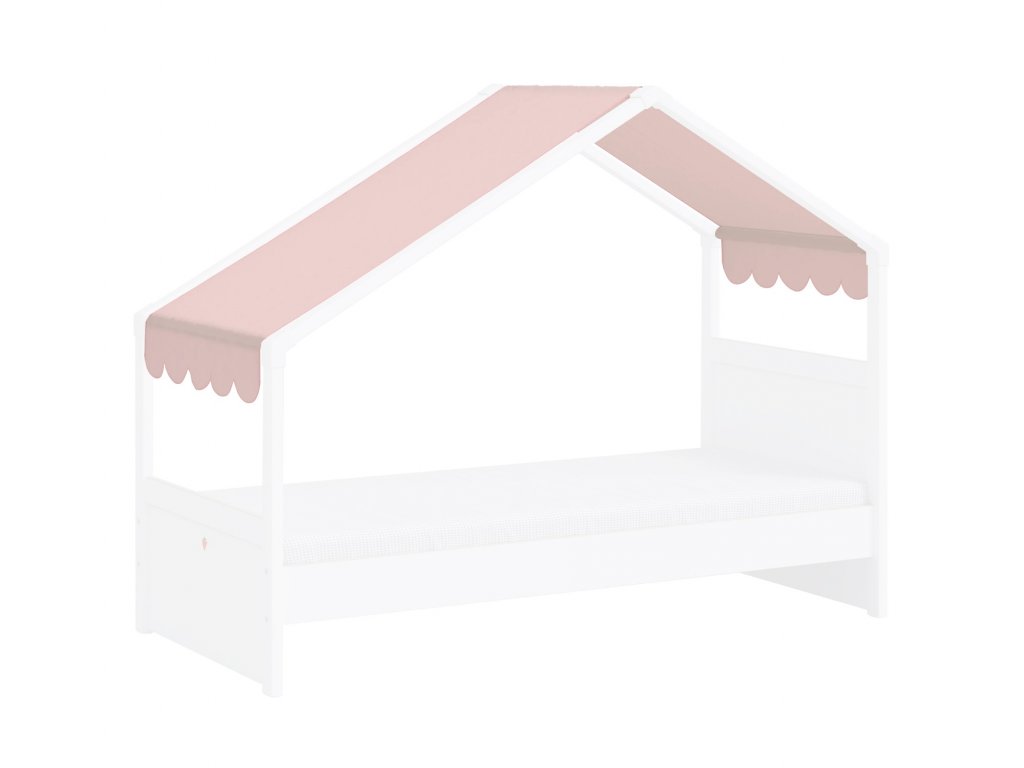 Levně ČILEK - Dětská postel se stříškou 90x200 cm Montes White růžová