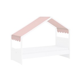 Children's bed with roof 90x200 cm Montes White pink