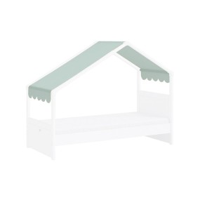 Children's bed with roof 90x200 cm Montes White green
