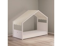 Dětská postel se stříškou 90x200 cm Montes White béžová - 3