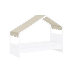Children's bed with roof 90x200 cm Montes White beige