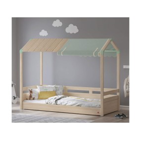 Children's house bed 90x200 cm Montes Natural