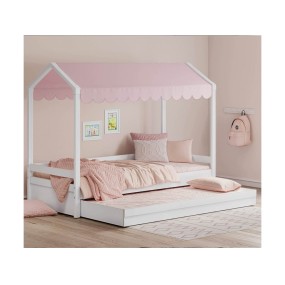 Children's pull-out bed 90x190 Montes White