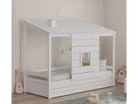 Dětská postel domečková 90x200 cm Montes White - 3