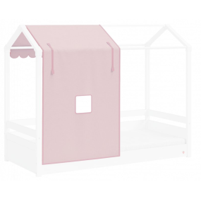 Pink roller blind for house bed