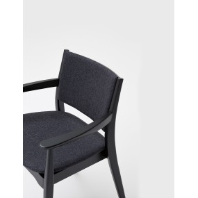 Dřevěná židle s čalouněným sedákem a opěradlem BLAZER 629
