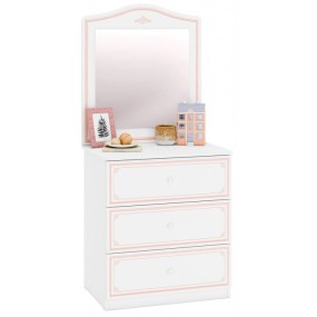 Chest of drawers with mirror Selena Pink