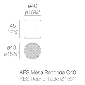 Konferenční stolek KES Ø40x45 cm 64007