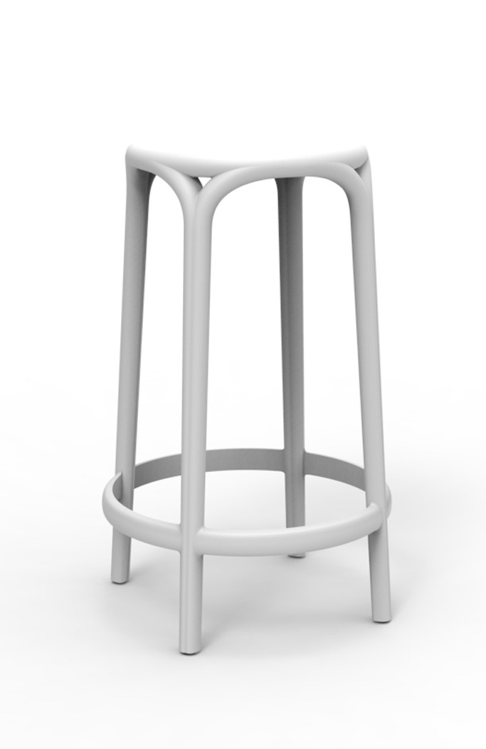 Levně VONDOM - Nízká barová židle BROOKLYN - bílá