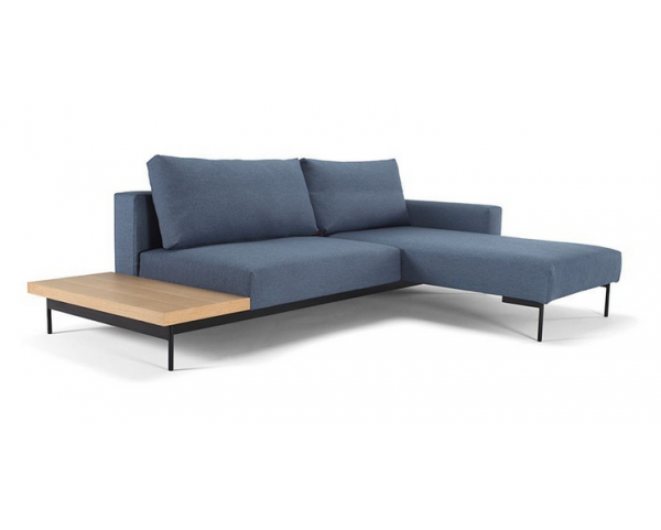 Folding sofa BRAGI with storage table