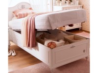 Bed with folding storage space 100x200 cm Romantic - 3