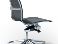UNA MANAGEMENT chair on castors - low backrest - 2