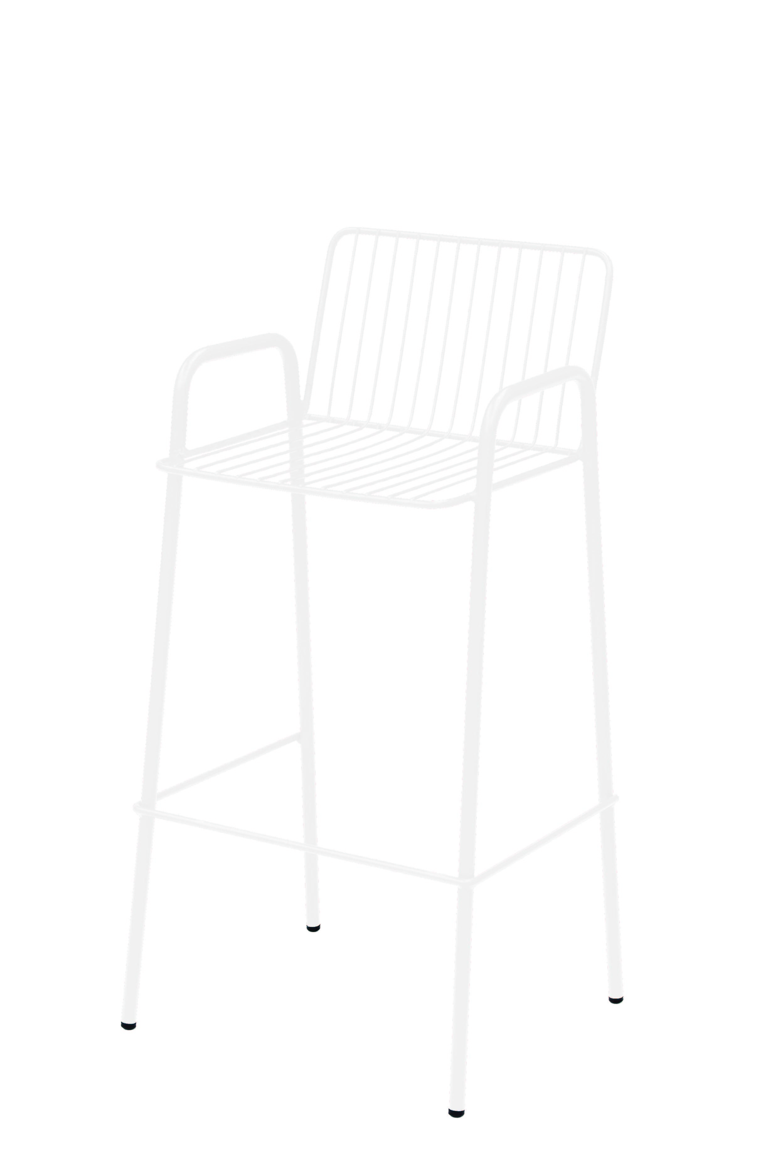 Levně ISIMAR - Barová židle NIZA nízká - bílá