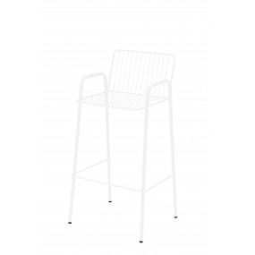 Barová židle NIZA nízká - bílá