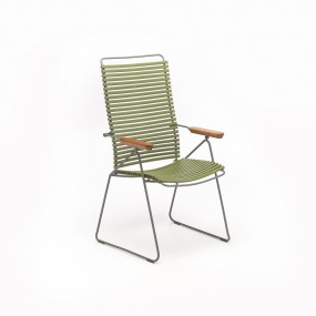 Polohovateľná stolička CLICK, olivovo zelená
