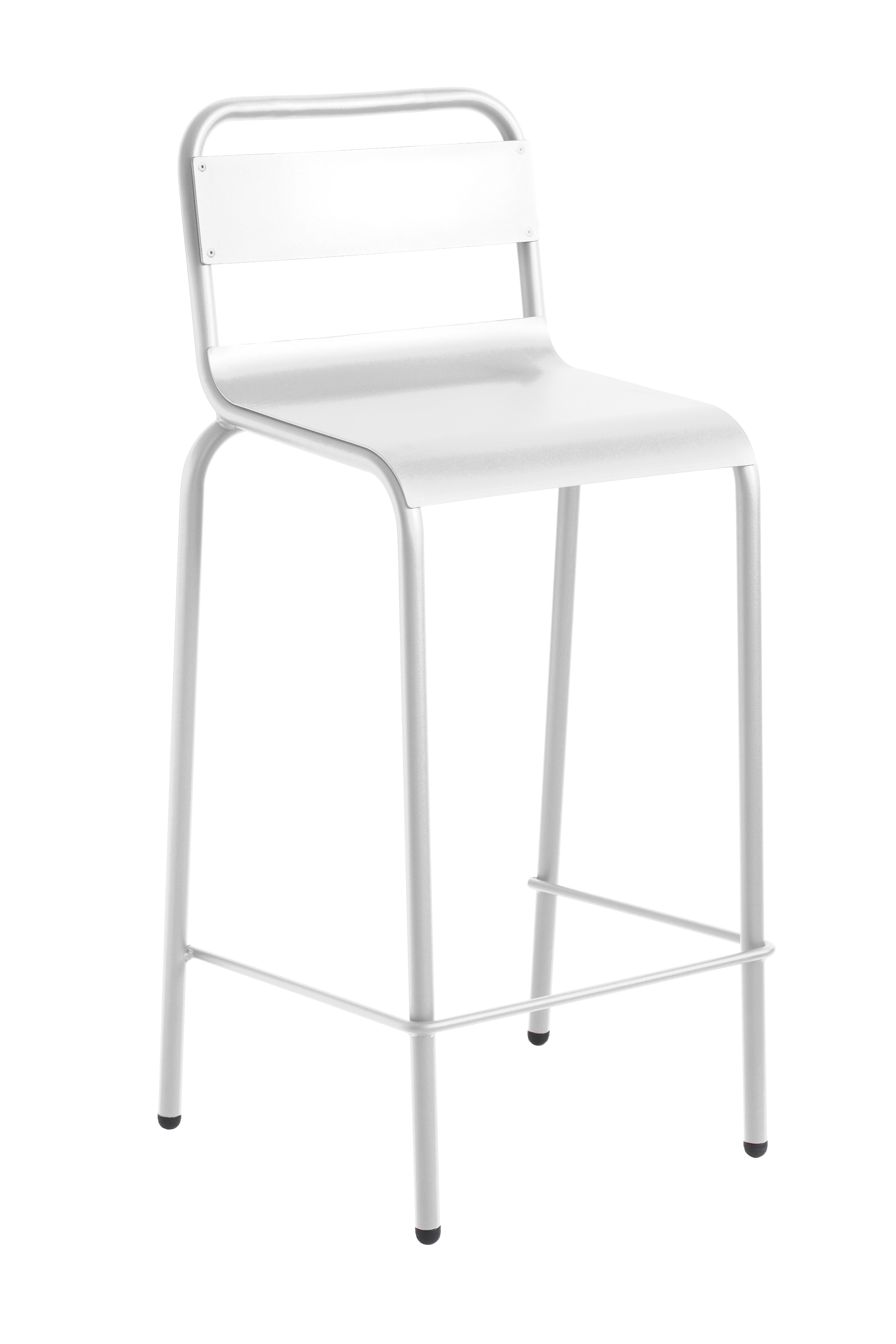ISIMAR - Barová židle ANGLET nízká - bílá