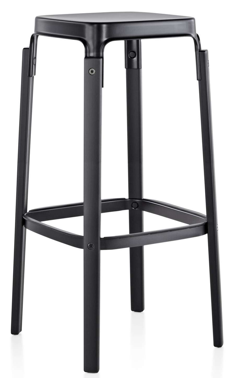 Levně MAGIS - Barová židle STEELWOOD STOOL vysoká - černá