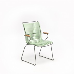 Židle CLICK s područkami vyšší, světle zelená
